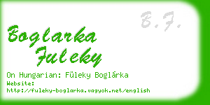 boglarka fuleky business card