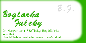 boglarka fuleky business card